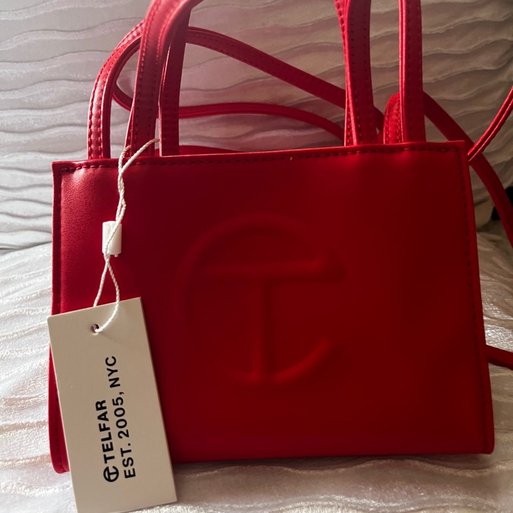 Ladies Brand new small Red TELFAR Bag 100% authentic